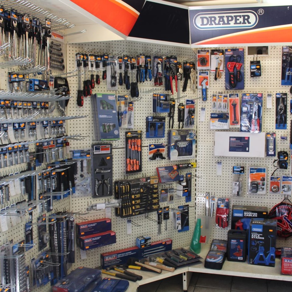 A wide shot of the shops shelving with products on